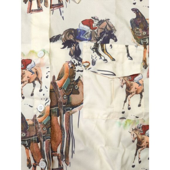 Womens 4XL Equestrian Horse Rider Button Blouse Tunic Long Sleeve Plus Size - Picture 7 of 12